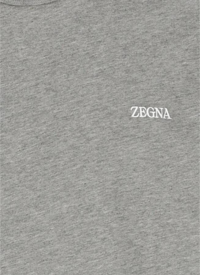 Ermenegildo Zegna Grijze Zegna Katoenen T-shirt voor Vrouwen Gray Heren