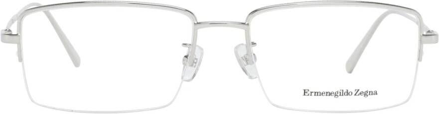 Ermenegildo Zegna Titanium Half-Rim Optische Monturen Gray Heren