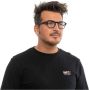 Ermenegildo Zegna Zwarte Kunststof Optische Monturen Stijlvolle Mannen Black Heren - Thumbnail 3