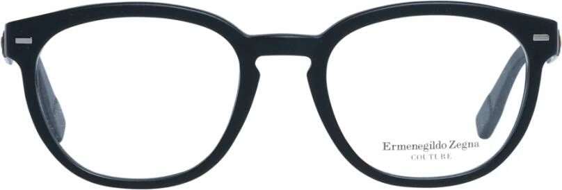 Ermenegildo Zegna Zwarte ronde herenbrillen Black Heren