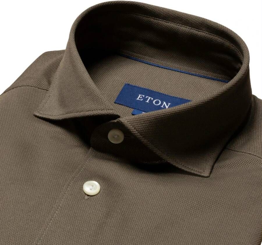 Eton casual overhemd Bruin Heren