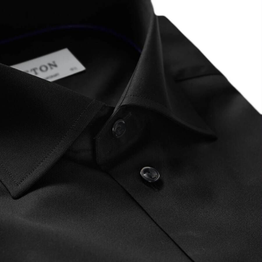 Eton contemporary fit overhemd Zwart Heren