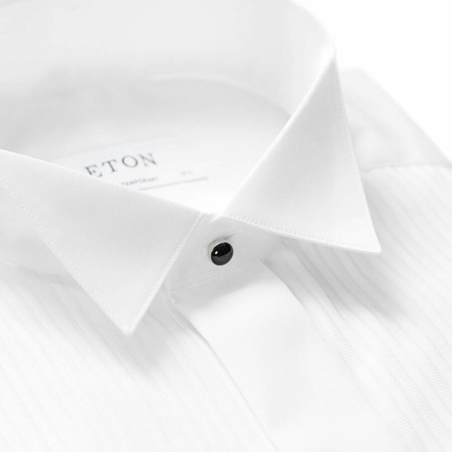 Eton Geplooide vleugelkraaghemd Wit Heren