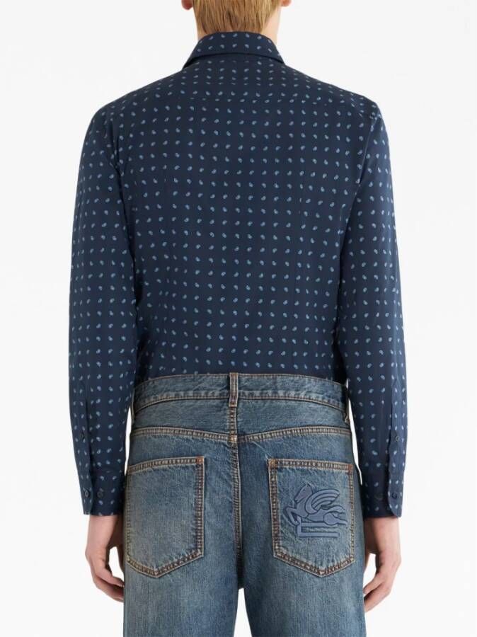 ETRO 201 Overhemd Blauw Heren