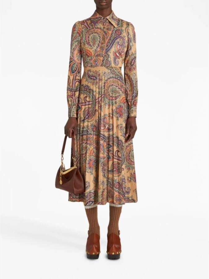 ETRO Beige Jurk voor Dames Aw23 Beige Dames