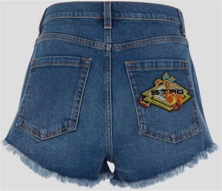 ETRO Korte spijkerbroek Blauw Dames