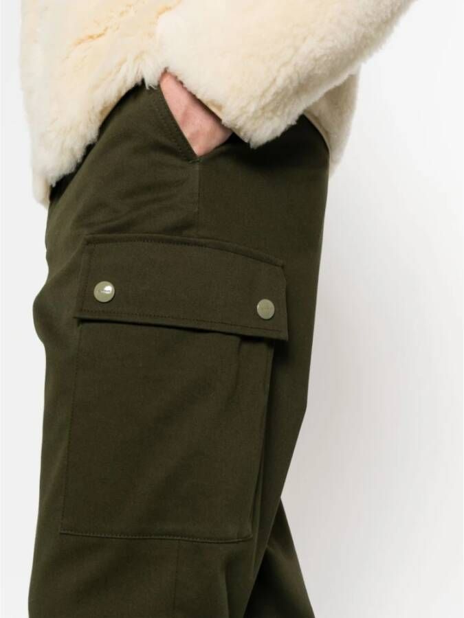 ETRO Groene Pegaso Cropped Cargo Broek Green Heren