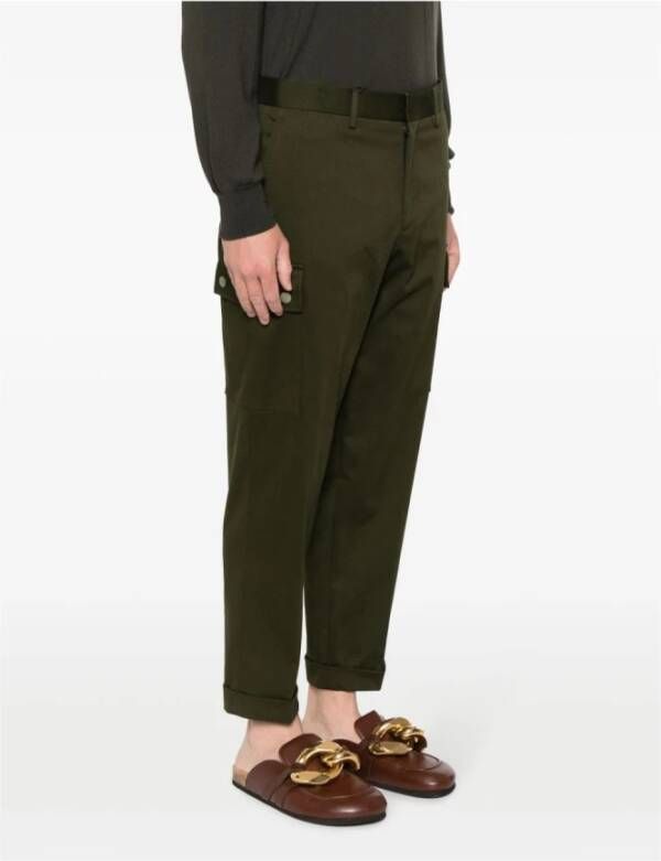 ETRO Groene Pegaso Cropped Cargo Broek Green Heren