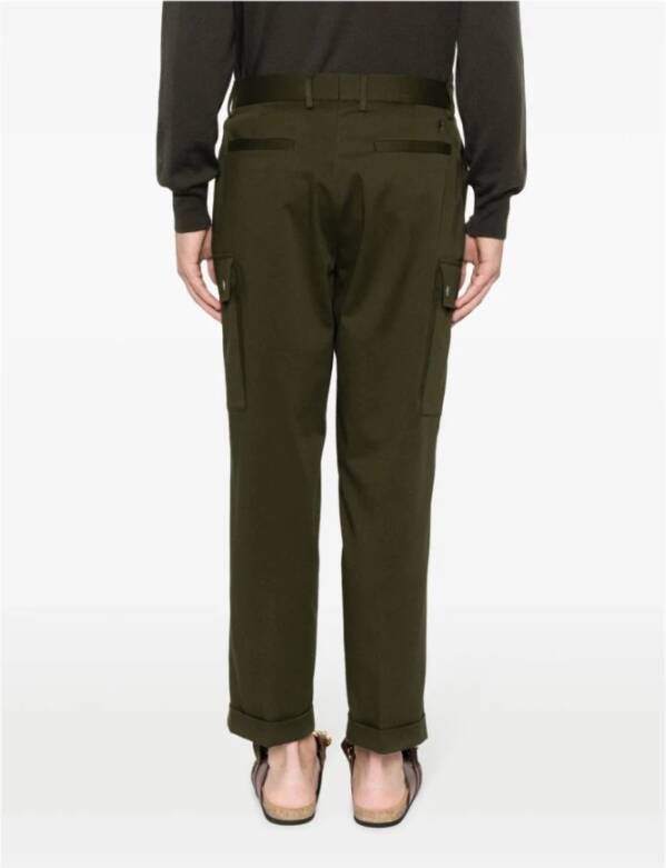 ETRO Groene Pegaso Cropped Cargo Broek Green Heren