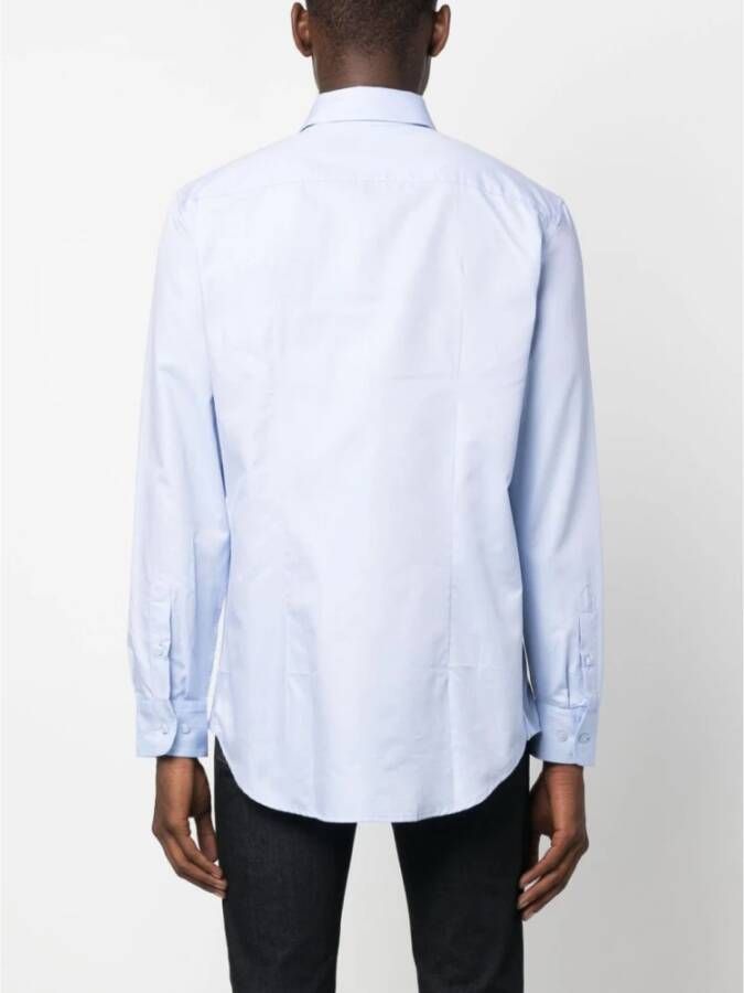 ETRO Lichtblauw Katoenen Overhemd Blauw Heren