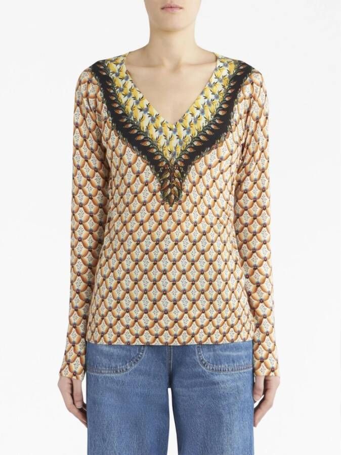 ETRO Long Sleeve Tops Meerkleurig Dames