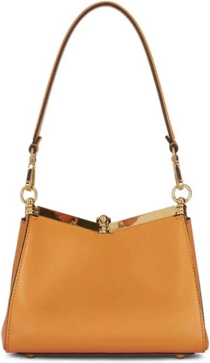 ETRO Oranje Leren Tas met Metalen Sluiting Oranje Dames
