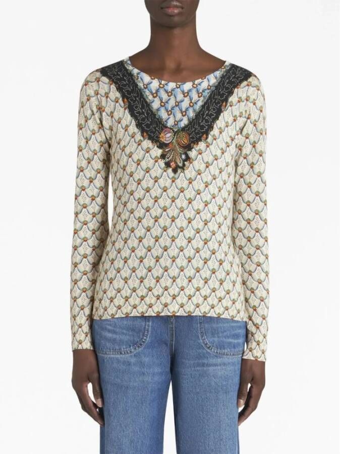 ETRO Trui met ronde hals Meerkleurig Dames