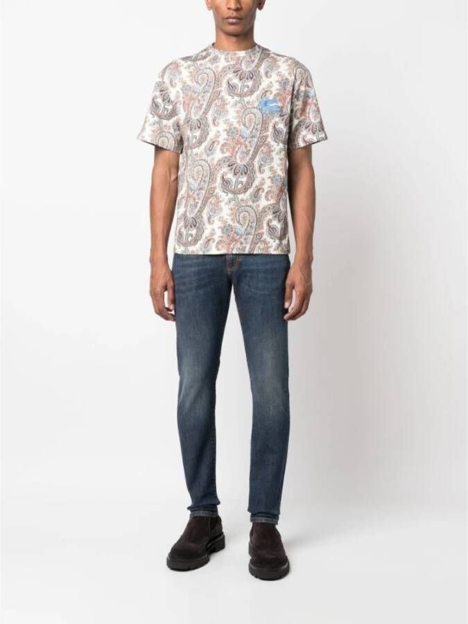 ETRO Slim-fit Jeans Blauw Heren