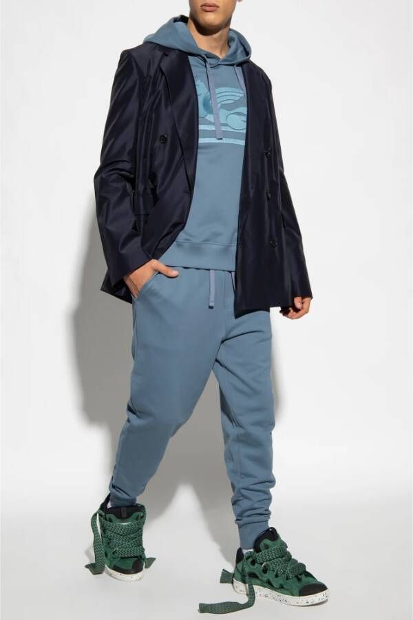 ETRO Katoenen hoodie met logo Blauw Heren