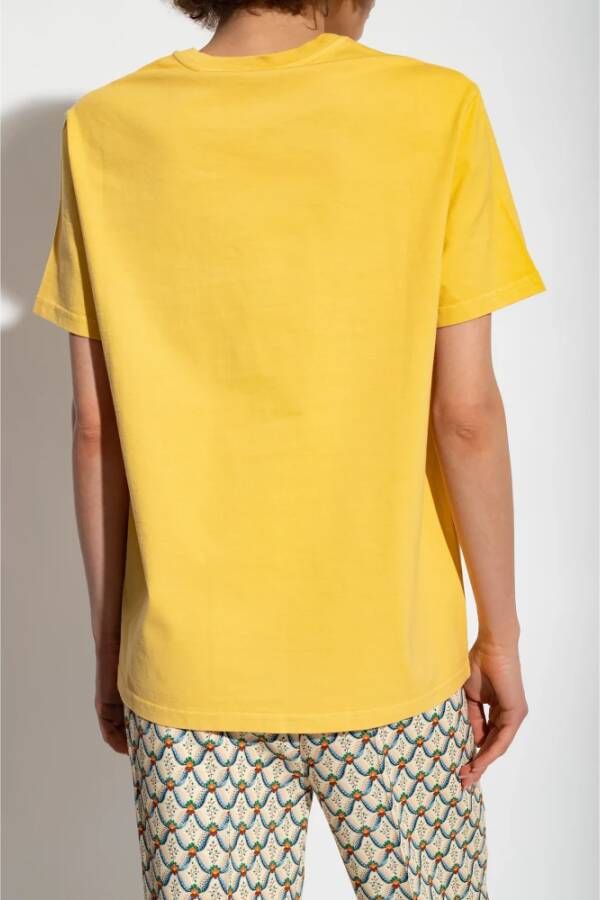 ETRO T-shirt met logo Yellow Dames