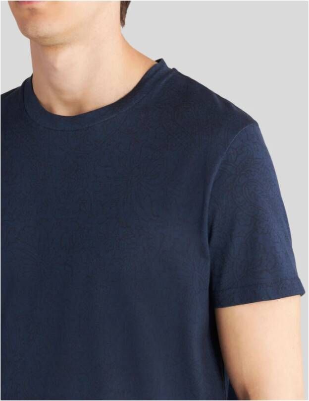 ETRO T-Shirts Blauw Heren