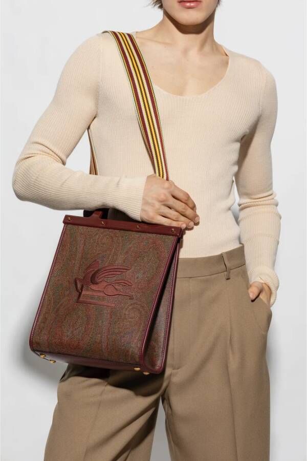 ETRO Shopper tas met logo Bruin Heren