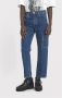 Études Denim Blue Washed Jeans met Gedraaide Stiksels Blauw Heren - Thumbnail 2