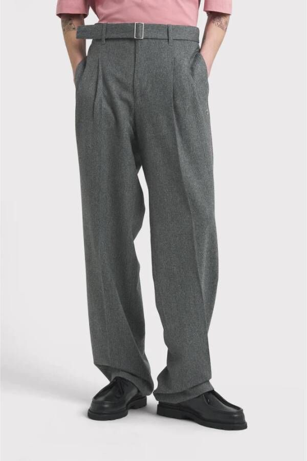 Études Wijde Grijze Broek Grijs Heren