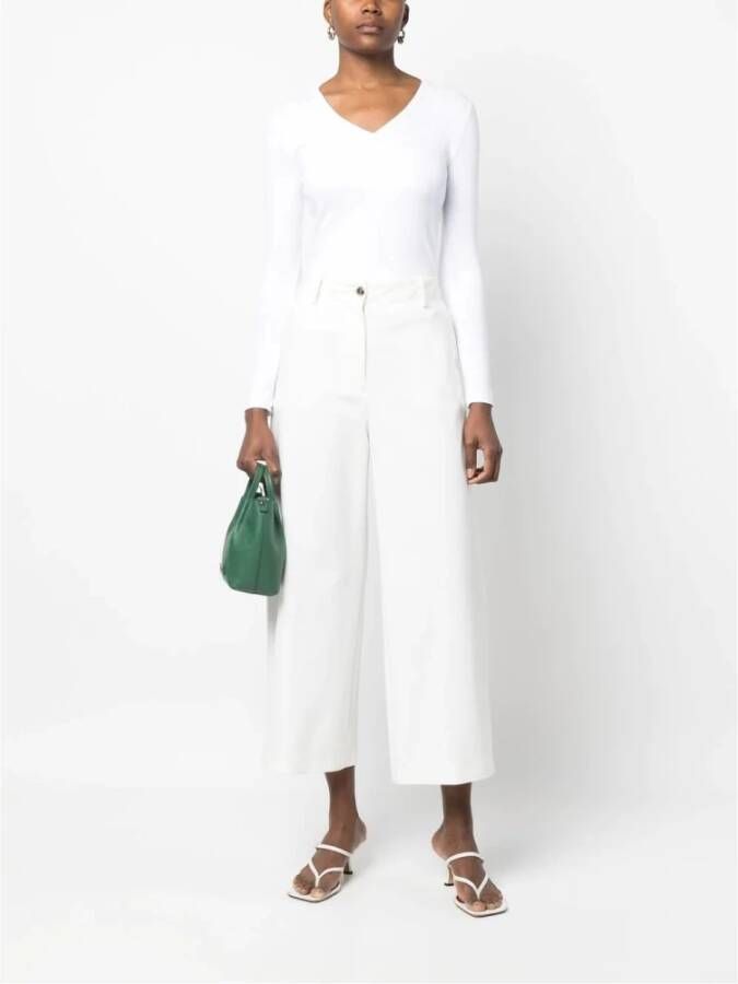 Fabiana Filippi Brede broek Wit Dames