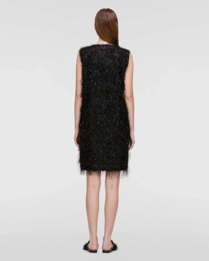 Fabiana Filippi Glinsterende franje mini-jurk Zwart Dames