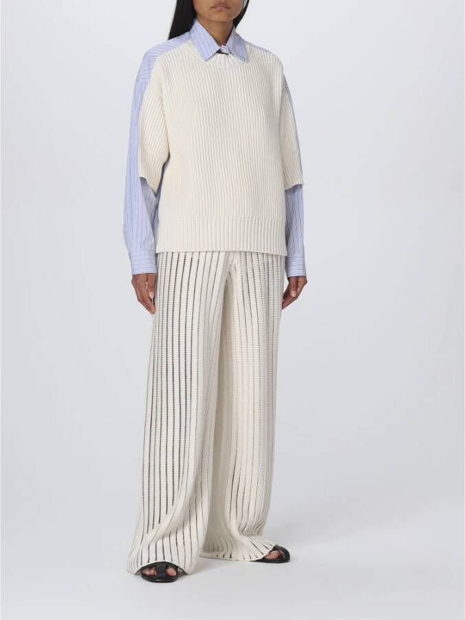 Fabiana Filippi Intarsia Broek Beige Dames