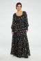 Fabienne Chapot semi-transparante maxi jurk Folie met sterren en glitters zwart zilver - Thumbnail 2