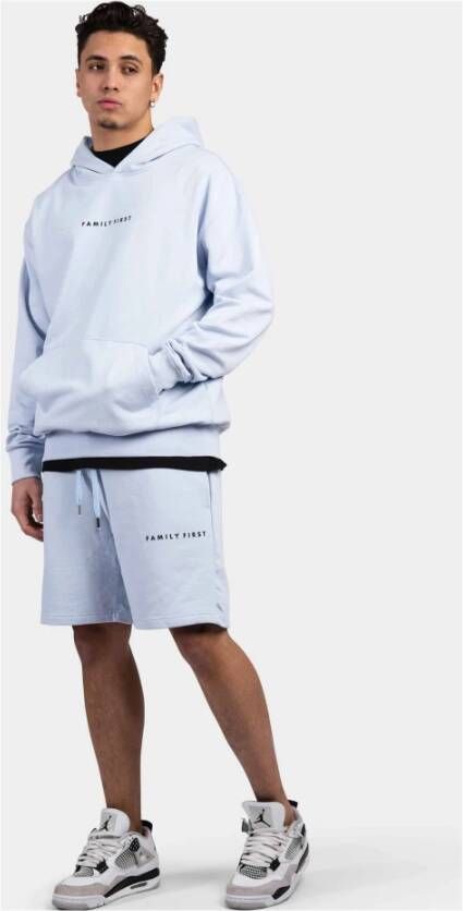Family First Box Logo hoodie Blauw Heren