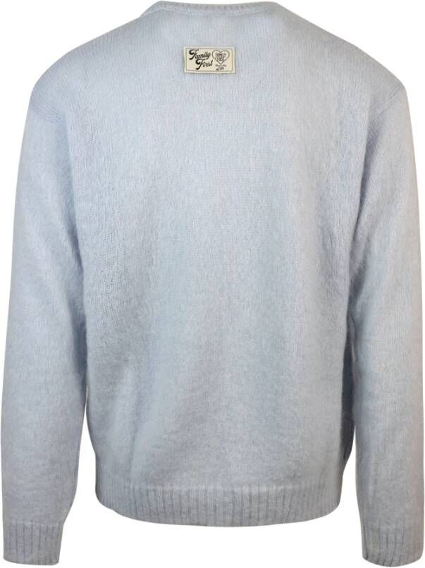 Family First Lichtblauwe Crew Neck Sweater Blue Heren