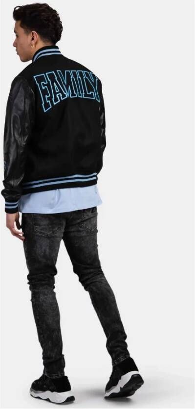Family First Milano Varsity Jacket Senior Black Zwart Heren
