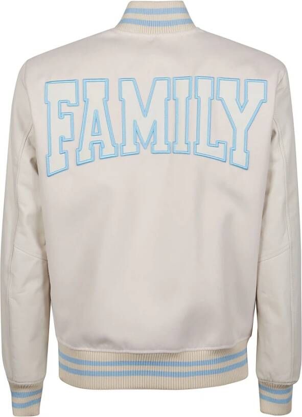 Family First Varsity Jacket Wit Heren