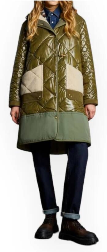 Fay Belted Coats Groen Dames