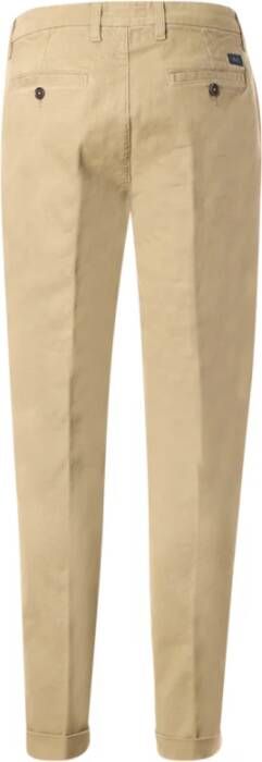Fay Camel Slim Fit Broek Beige Heren