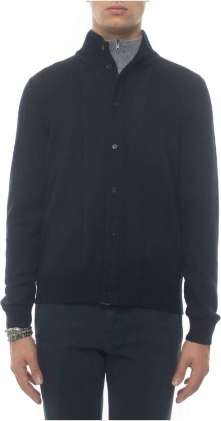 Fay Cardigan with buttons Blauw Heren