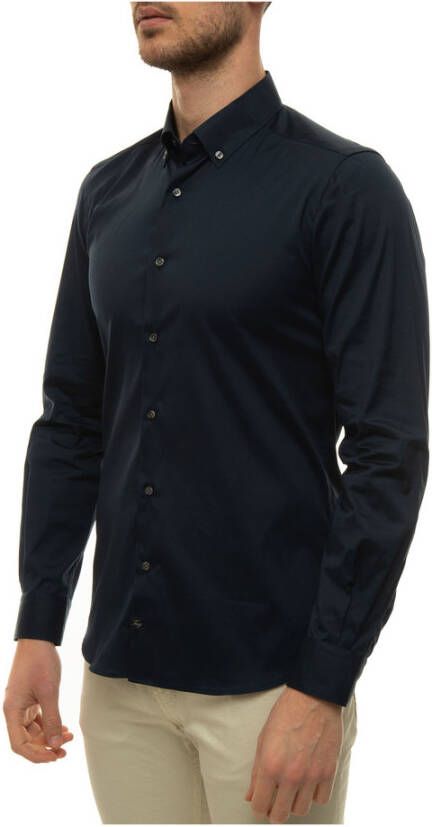 Fay Normaal Overhemd Blauw Heren