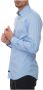 Fay Normaal Overhemd Blauw Heren - Thumbnail 2