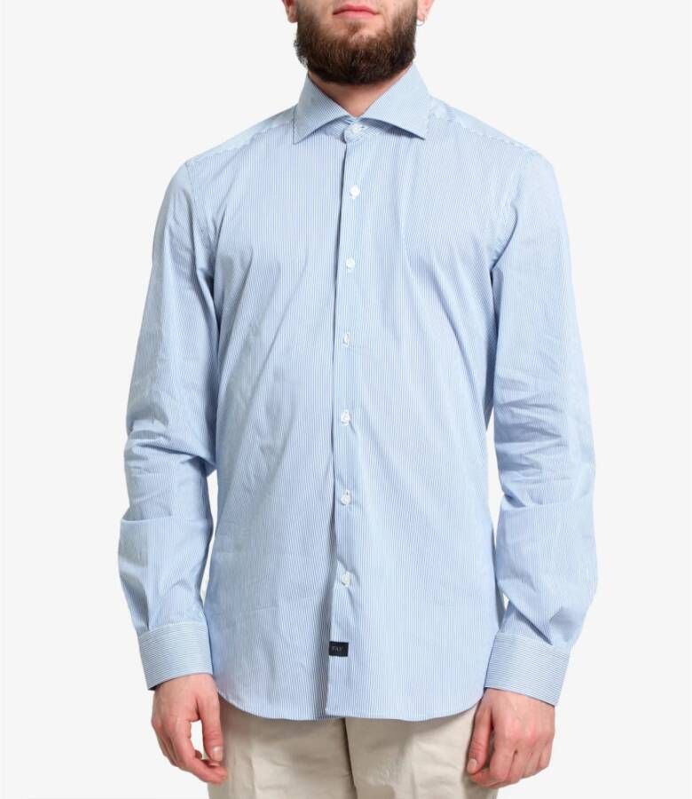 Fay Casual overhemd Blauw Heren