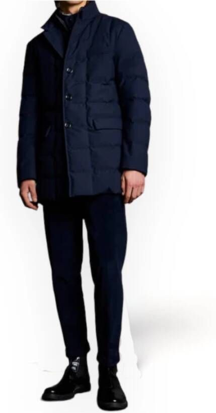 Fay Down Coats Blauw Heren