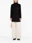 Fay Zwarte wollen jas met funnel neck Black Dames - Thumbnail 2