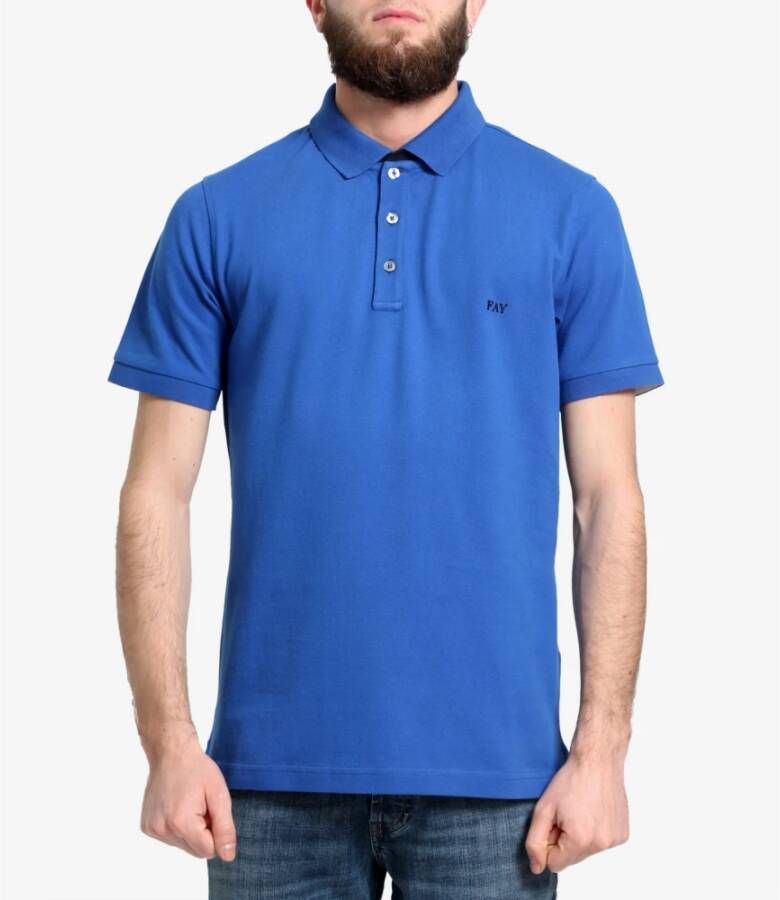 Fay Poloshirt Blauw Heren