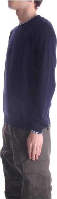 Fay Trui met ronde hals Blauw Heren