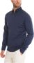 Fay Stone Washed Slim Fit Pullover Blauw Heren - Thumbnail 2