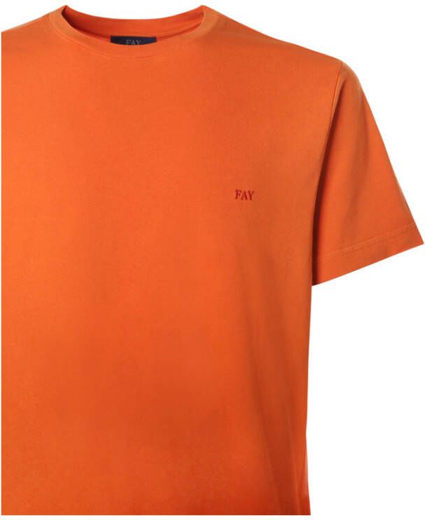 Fay T-shirt Oranje Heren