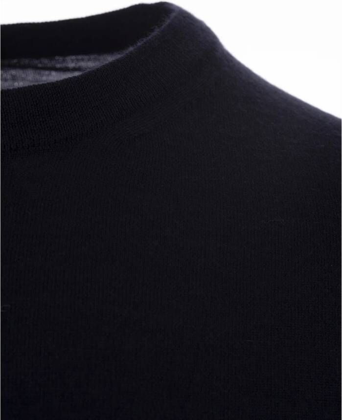 Fedeli Blauwe Kasjmier Trui door x Russo Capri Blue Heren