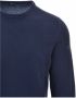 Fedeli Moderne Ronde Hals Gebreide Trui Blue Heren - Thumbnail 2