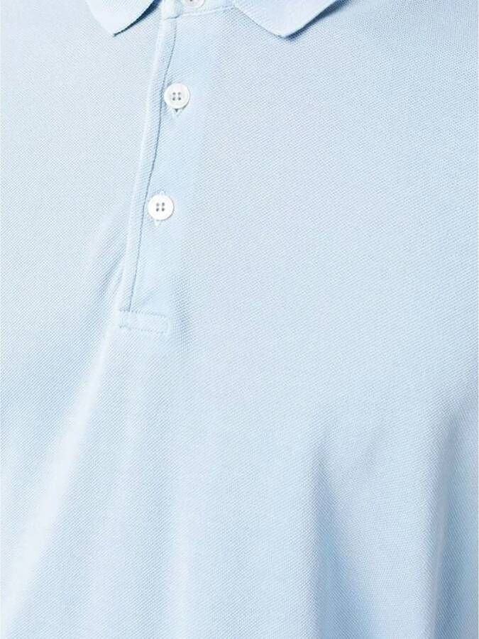 Fedeli Lichtblauw Polo Shirt Blauw Heren