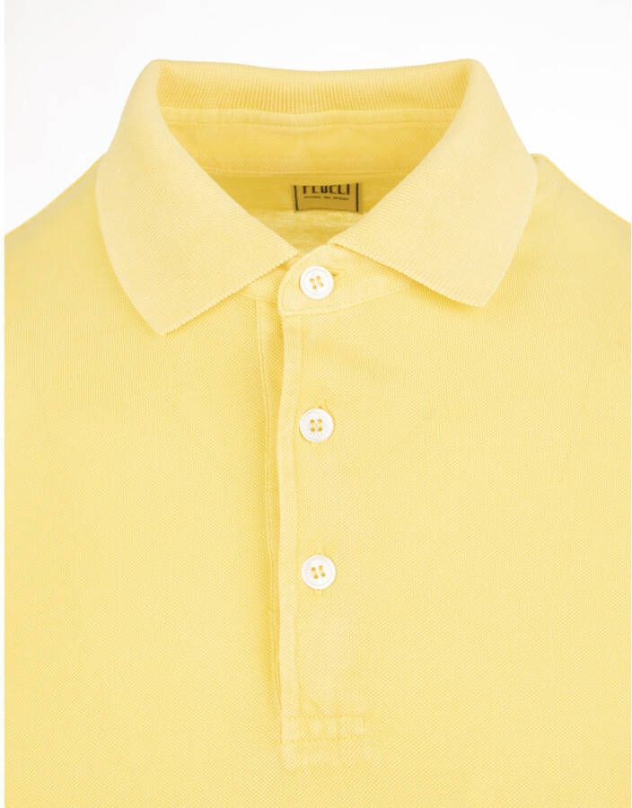 Fedeli Polo t-shirt Geel Heren