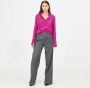 Federica Tosi Lange mouwen blouse in pioenroze zijde mix Purple Dames - Thumbnail 4
