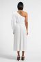 Federica Tosi Monospalla -jurk met geplooide rok White Dames - Thumbnail 2